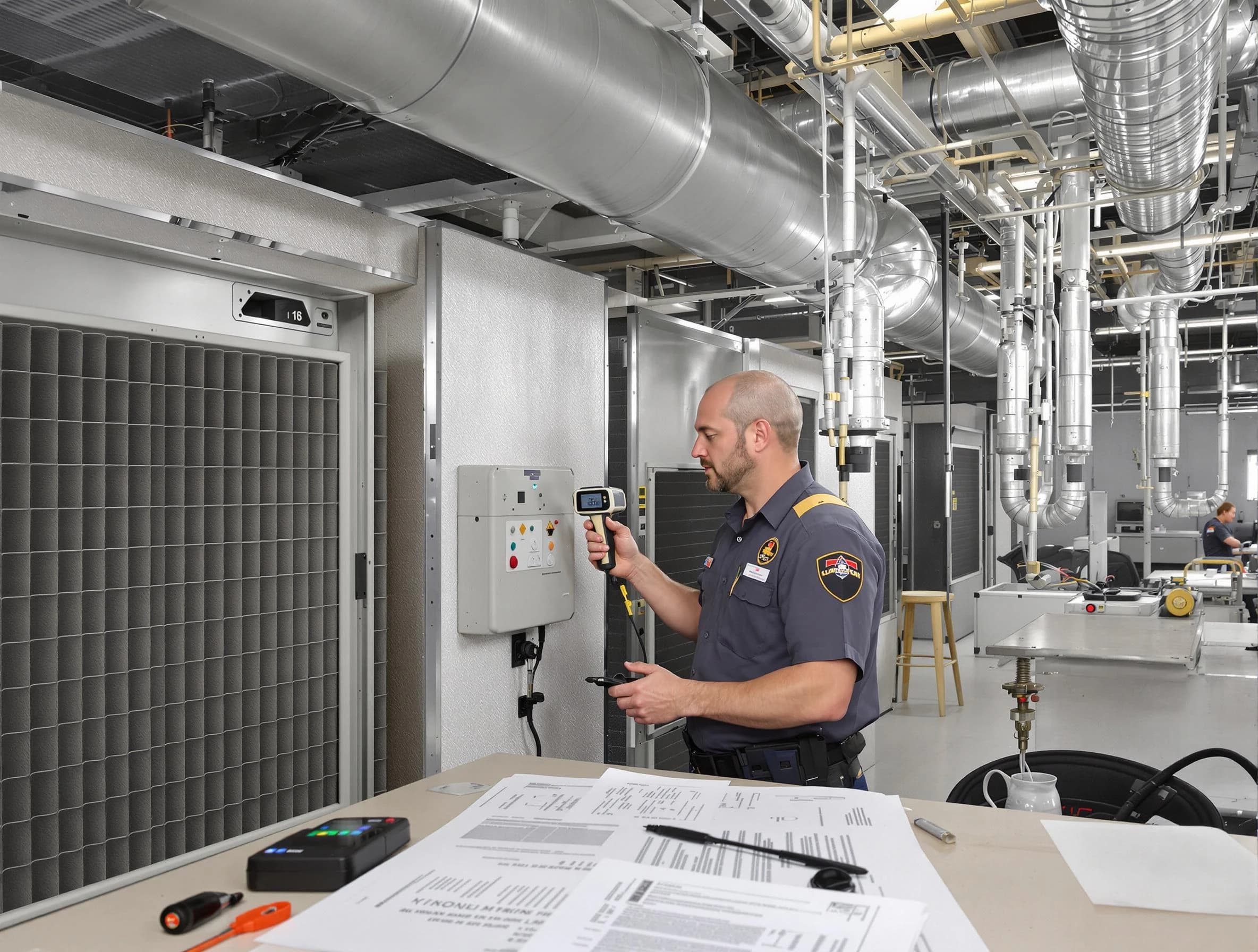 Professional filter system inspection by Medford Air Duct Cleaning in Medford