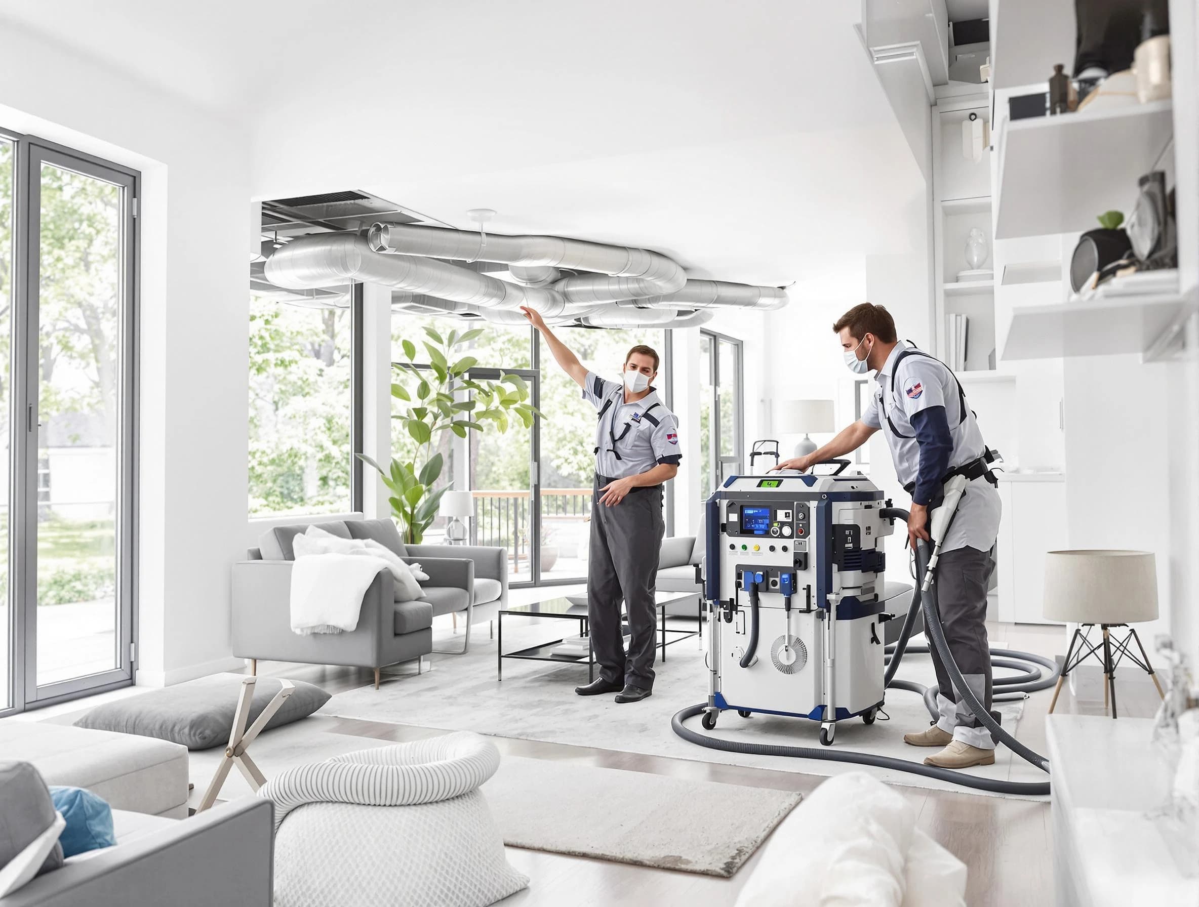 Medford Air Duct Cleaning professional conducting pure air duct cleaning with state-of-the-art equipment in Medford