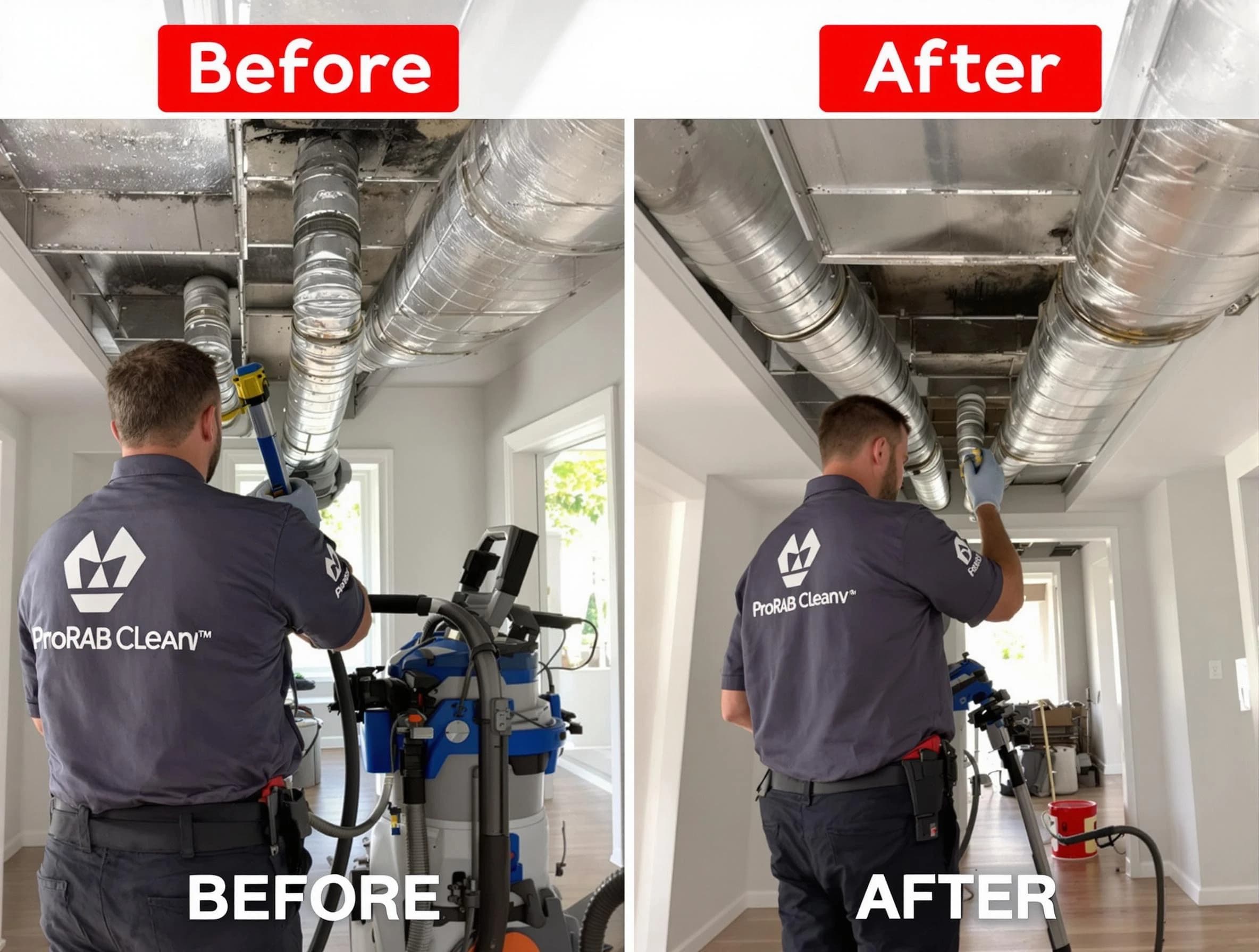 Medford Air Duct Cleaning expert performing thorough residential duct cleaning in a Medford home