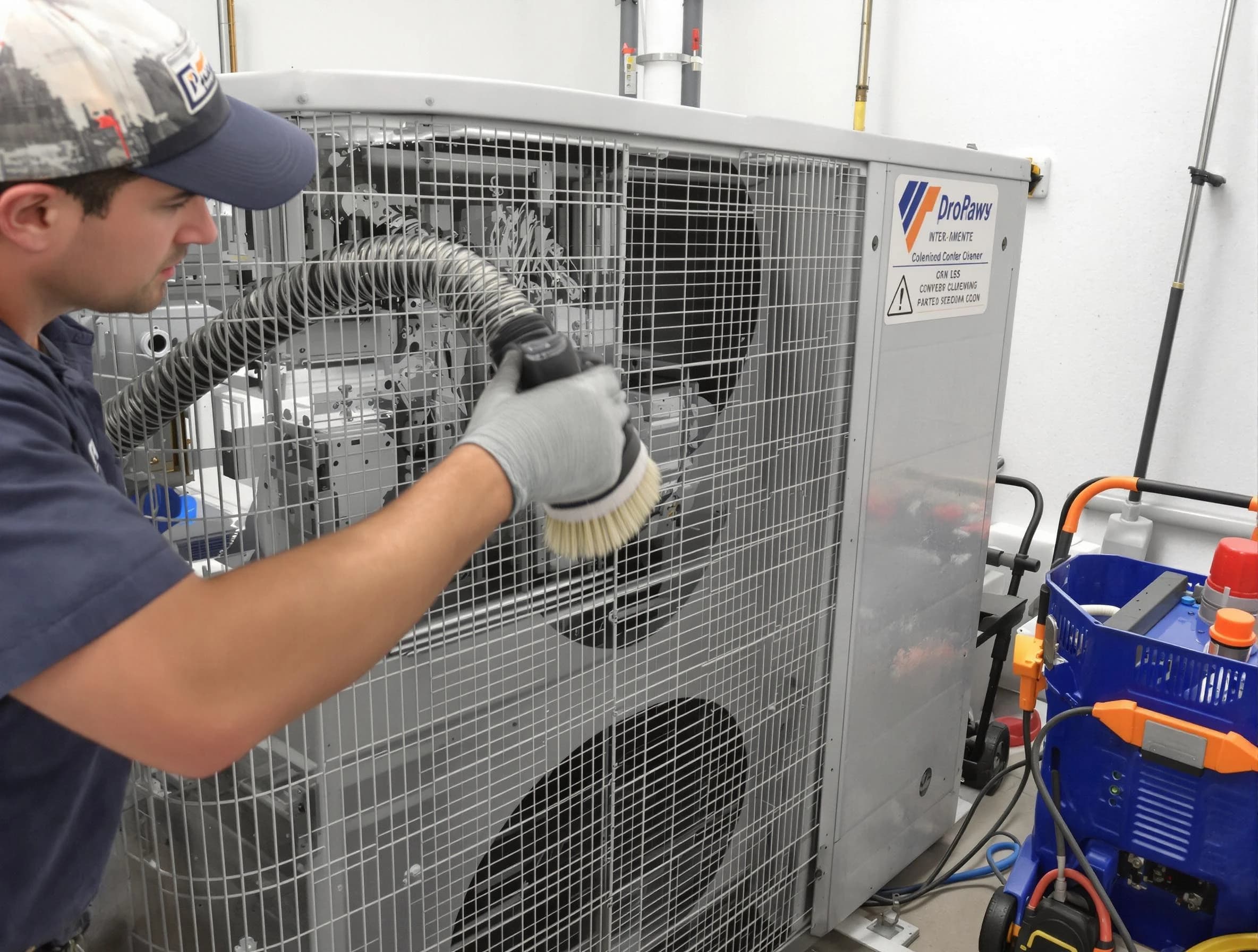 Medford Air Duct Cleaning specialist performing precision AC coil cleaning for improved system performance in Medford