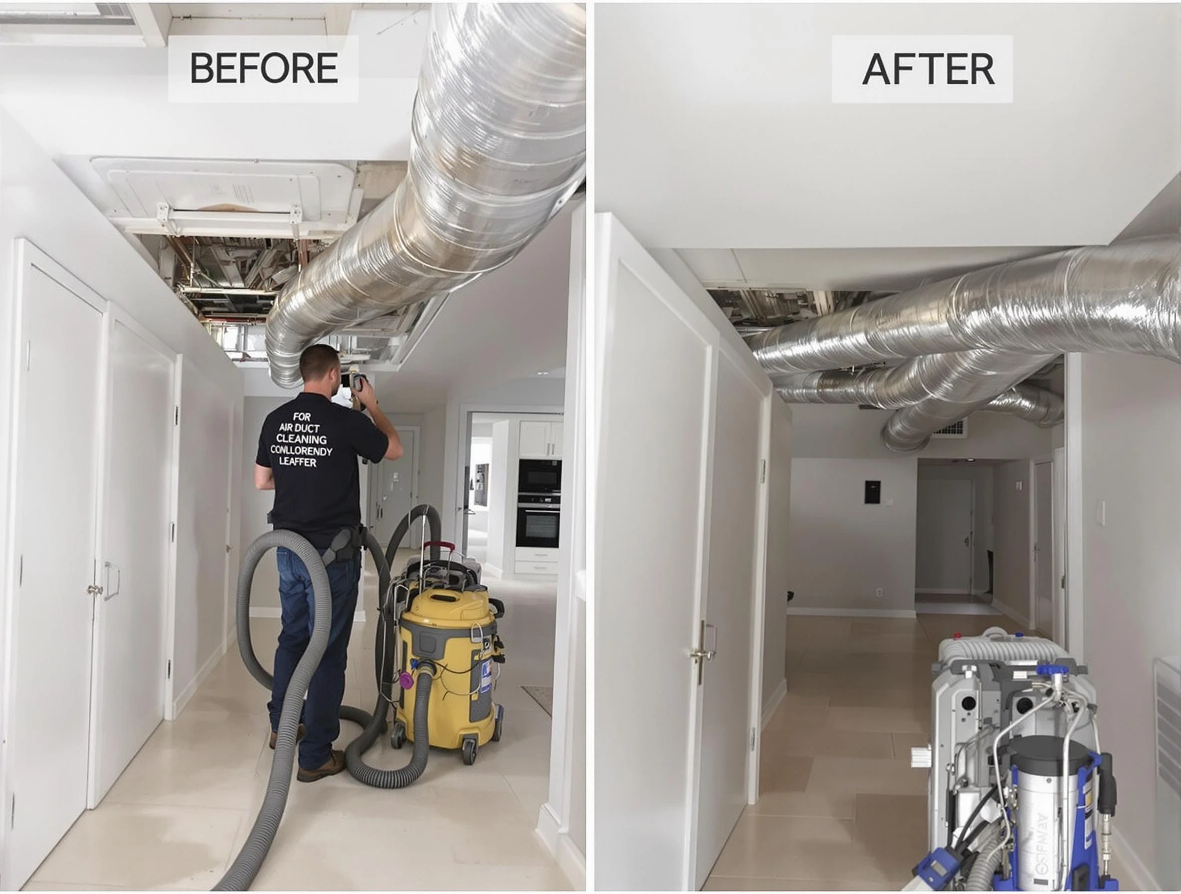Medford Air Duct Cleaning professional performing thorough air duct cleaning in Medford