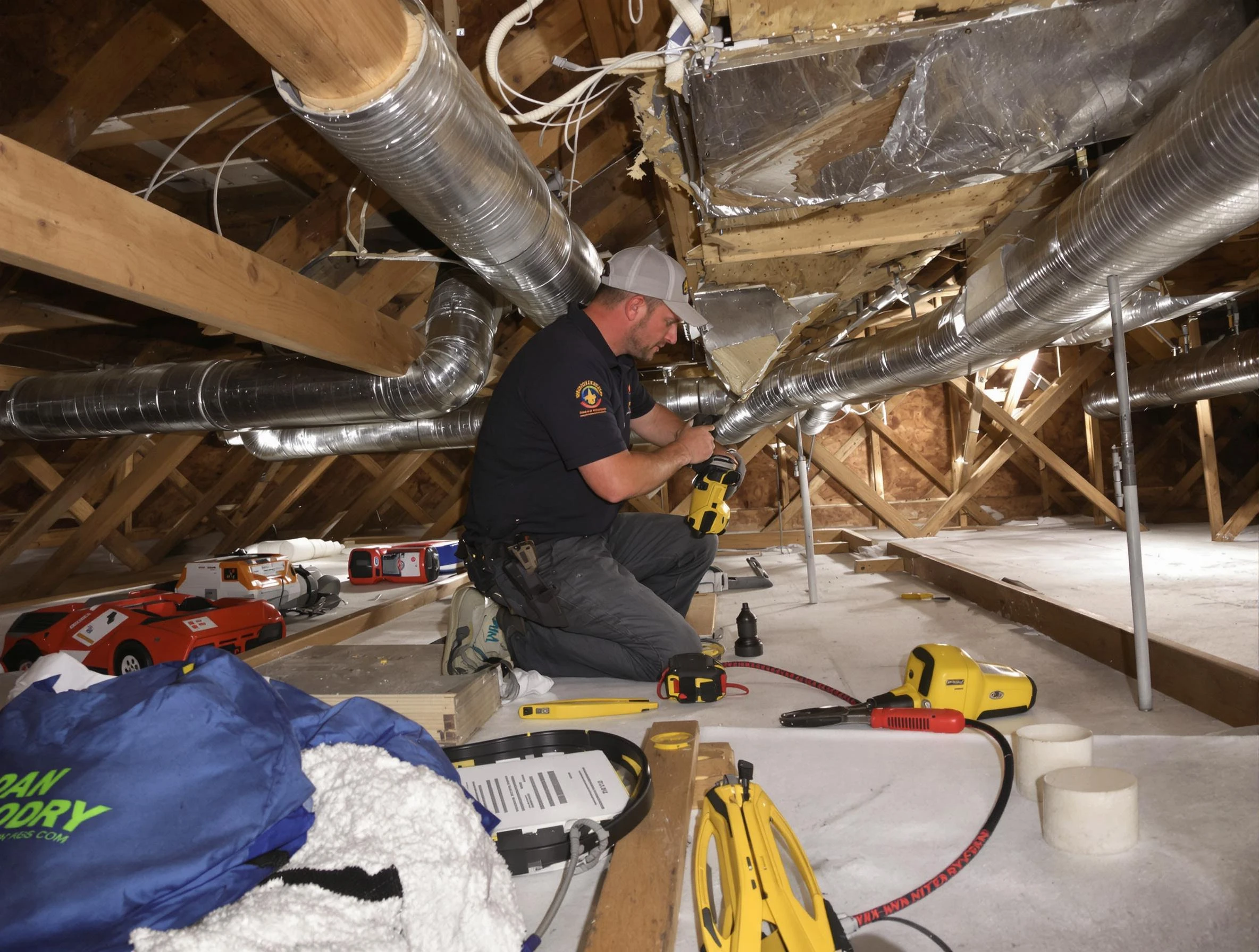 Professional air duct repair by Medford Air Duct Cleaning in Medford