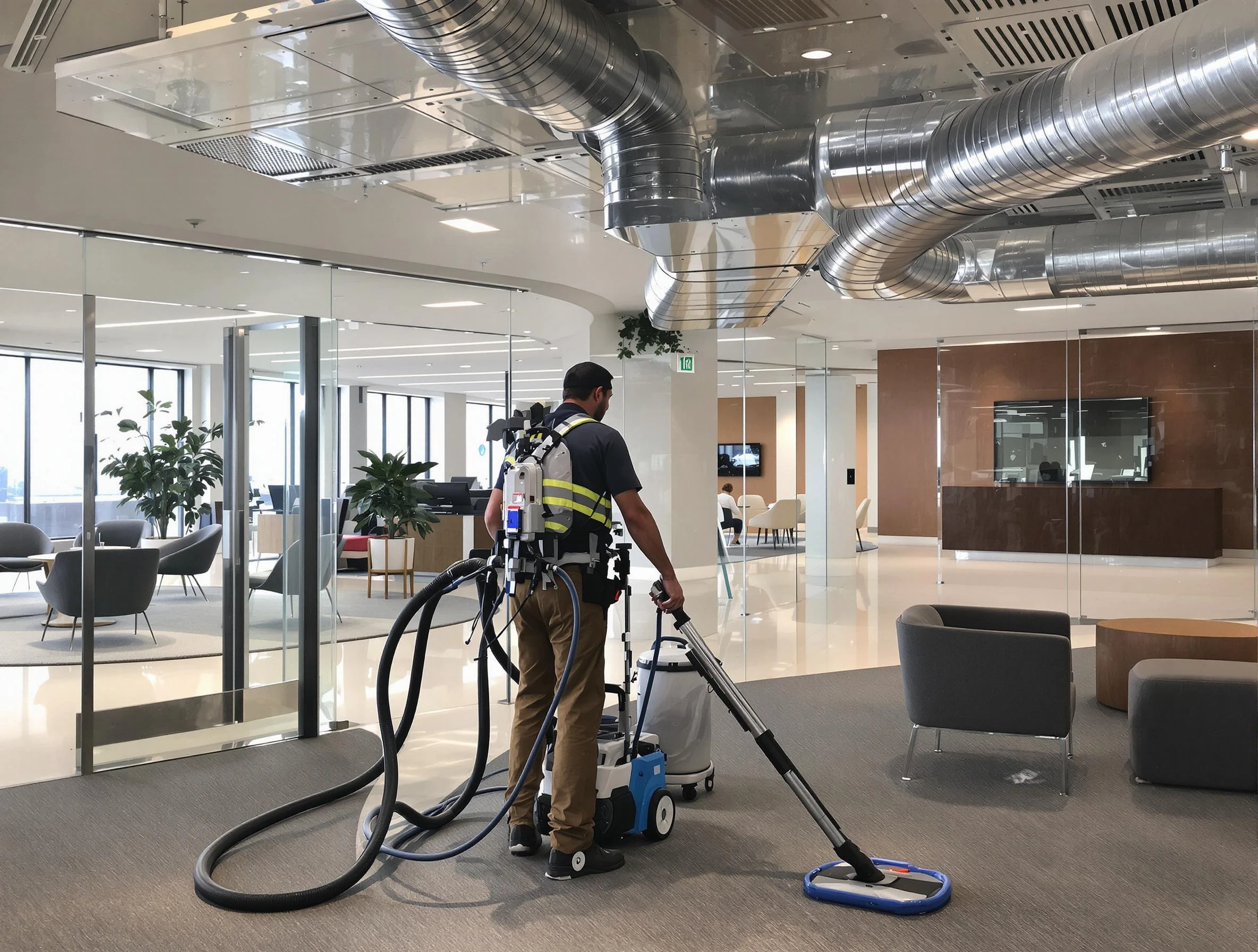 Commercial duct cleaning service by Medford Air Duct Cleaning in Medford