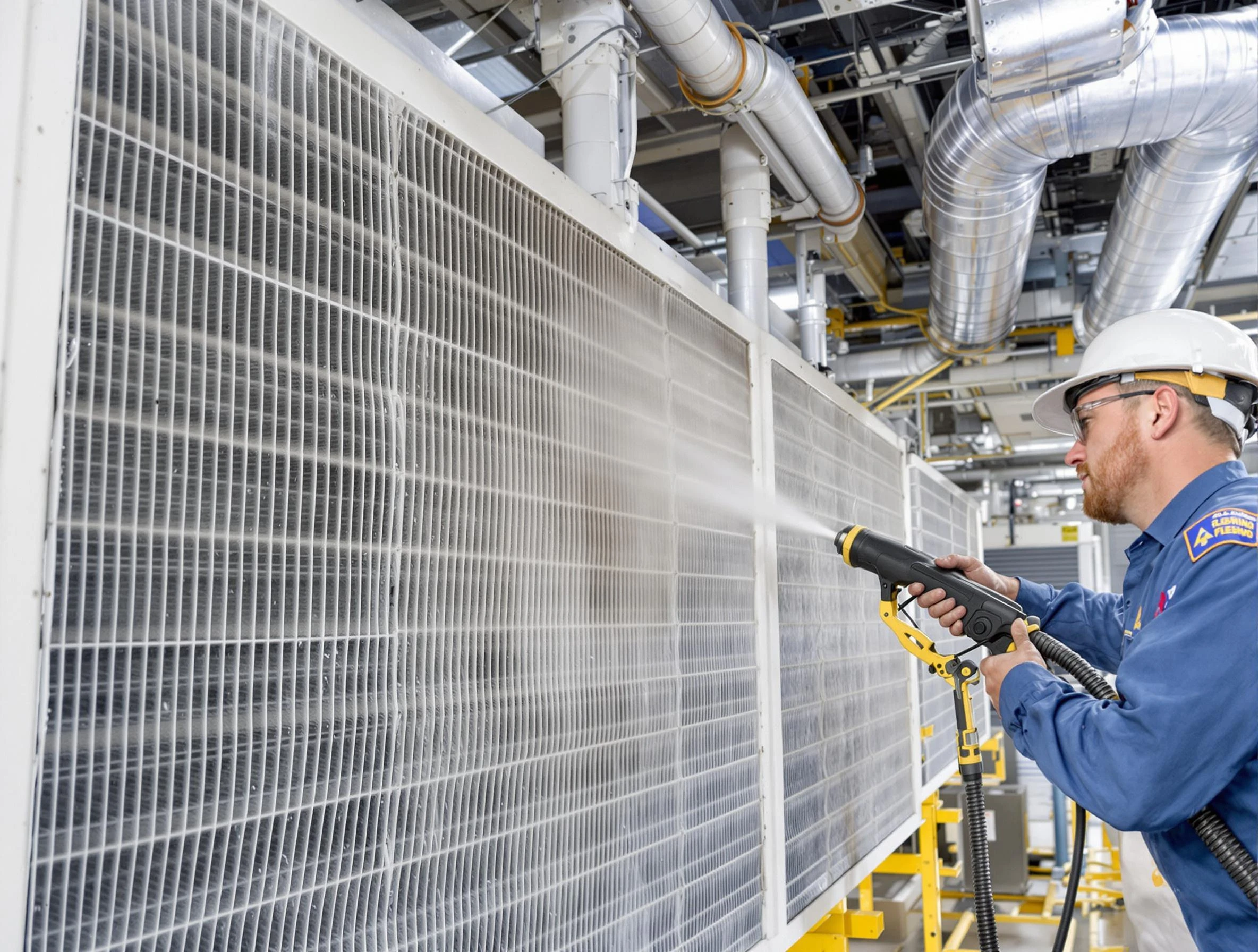 Professional commercial coil cleaning by Medford Air Duct Cleaning in Medford